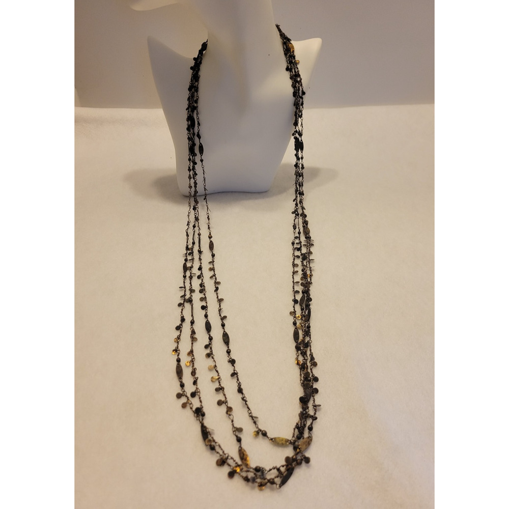 Handmade Multi-Strand Metal Beaded‎ Flat Disc Boho Chains craft Jewelry pieces